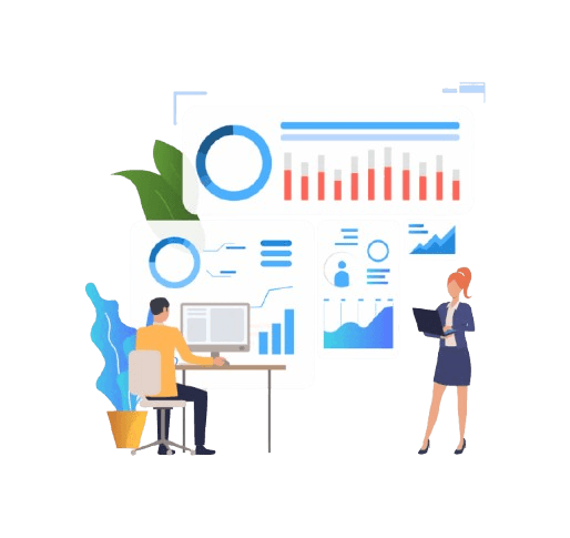Ilustración de análisis financiero comparativo